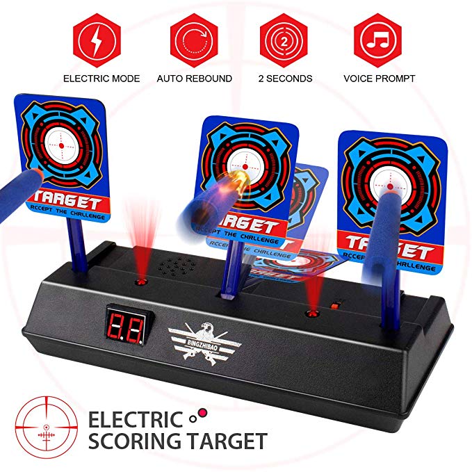 AMOSTING Electric Nerf Target for Nerf N-Strike Elite/Rival/ Mega Nerf Guns for Boys