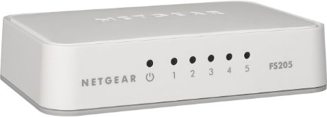 NETGEAR 5-Port Fast Ethernet 10100Mbps Switch FS205