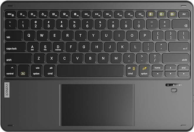 Inateck Bluetooth Keyboard with Touchpad, Ultra-Light&Silm Tablet Keyboard Wireless, Compatible with Windows, iPadOS, Android, and iOS, KB01103