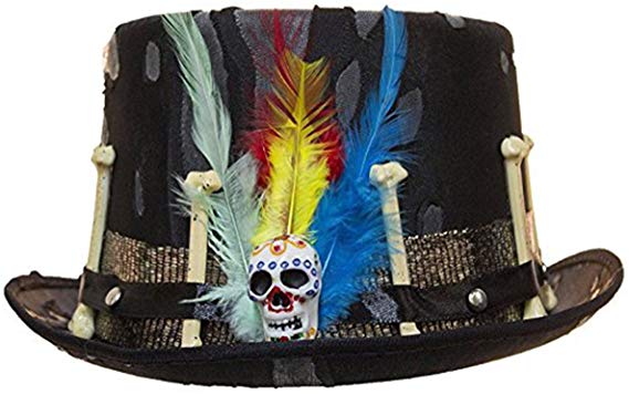 Jacobson Hat Company Men's Witch Doctor Top Hat, Black