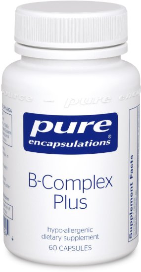 Pure Encapsulations - B-Complex Plus - Hypoallergenic B Vitamin Formula - 60 Vegetable Capsules