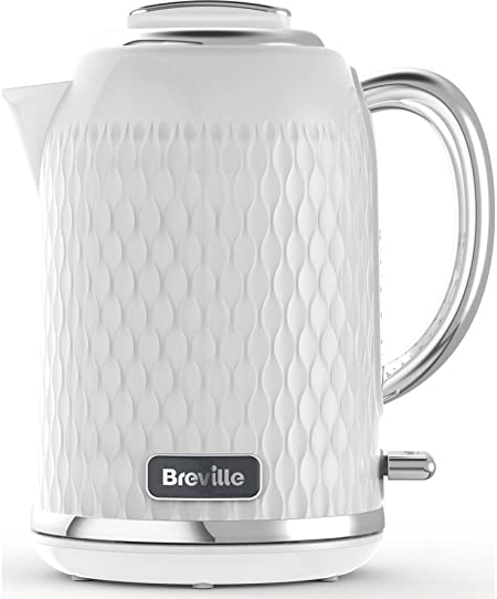 Breville Curve Jug Kettle, 3000 W, 1.7 Litres (Chrome White)