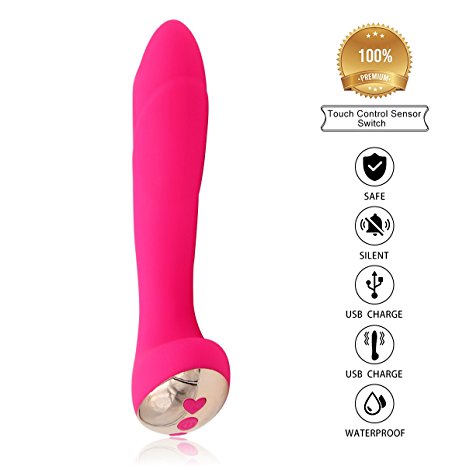 YICO Large Electric Couples Vibrator, 25X Multiple Pattern Rechargeable Wand Vibrators, G Spot Vibrator for Women, High Grade Waterproof Silicone & 100% Waterproof