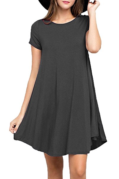 VIISHOW Women's Swing Dress Casual Loose T-Shirt Dress