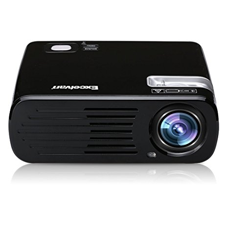 Excelvan 2600 Lumens LED Projector Multimedia Home Cinema Theater 800*480RGB USB/AV/HDMI/ATV/VGA (Black)