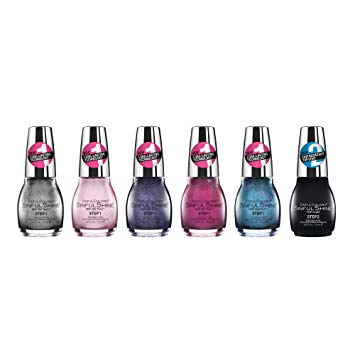 SinfulColors Sinfulshine Metallic Nail Polish Collection, 6 Count (Diamond in the Raw, Blue Me Away, State-Mint, Purplexed, Dragonfly, Color Craze)