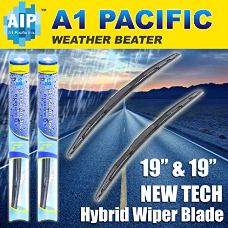 Hybrid Windshield Wiper Blades Bracketless J-HOOK OEM QUALITY(Set of 2 wipers) (19" 19")