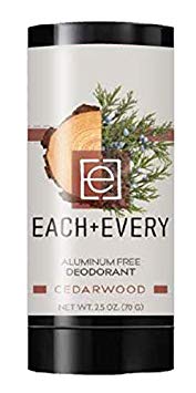 Each & Every All Natural 2.5oz Deodorant for Men and Women | Non-Toxic, Aluminum Free, Baking Soda Free, Paraben Free | Vegan, Cruelty Free | Made with Essential Oils | Cedarwood