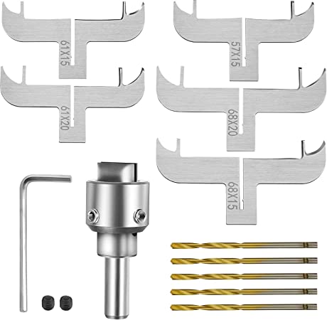 12 Piece Wooden Bracelet Ring Milling Cutter Blades, Wooden Ring Drill Bit, Woodworking Tool Kit for Making Personalized Wooden Rings and Jewelry, Wooden Ring Maker Tool Kit for CNC Machine Router Bit