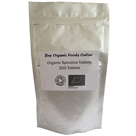 Organic Spirulina Tablets Soil Association Certified FREE P&P (200 Organic Spirulina Tablets)