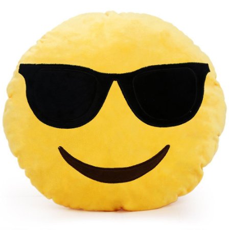 YINGGG Cute Emoji Plush Pillow Round Cushion Toy Gift for Friends/Children