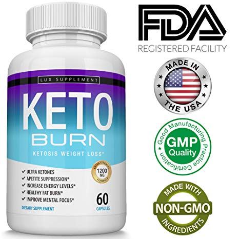 Keto Burn Weight Loss Pills – Ultra Advanced Ketosis Fat Burner Using Ketone & Ketogenic Diet, Fast & Effective Ketosis for Men Women, Boost Energy While Burning Fat, 60 Capsules