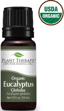 Organic Eucalyptus Essential Oil. 10 ml. 100% Pure, Undiluted, Therapeutic Grade.