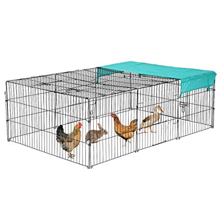BestPet Chicken Coop Chicken Cage Pens Crate Rabbit Cage Enclosure Pet Playpen Exercise Pen