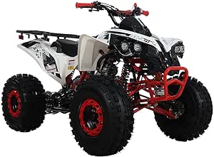 X-PRO 125cc ATV 4 Wheels Quad 125 ATV Quads, Big 19"/18"Tires! (Black, Factory Package)