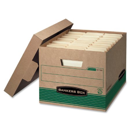 Bankers Box Stor/File 100% Recycled Extra Strength Storage Boxes, Letter/Legal, 12 Pack (12770)