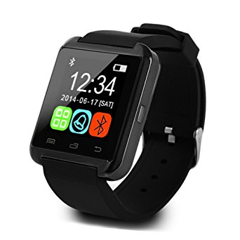Smartwatch – Cheap Bluetooth Fitness Tracking Smartwatch, Wireless Sports Watch for Android phones, Samsung, Galaxy, LG, HCT, Sony (Black)