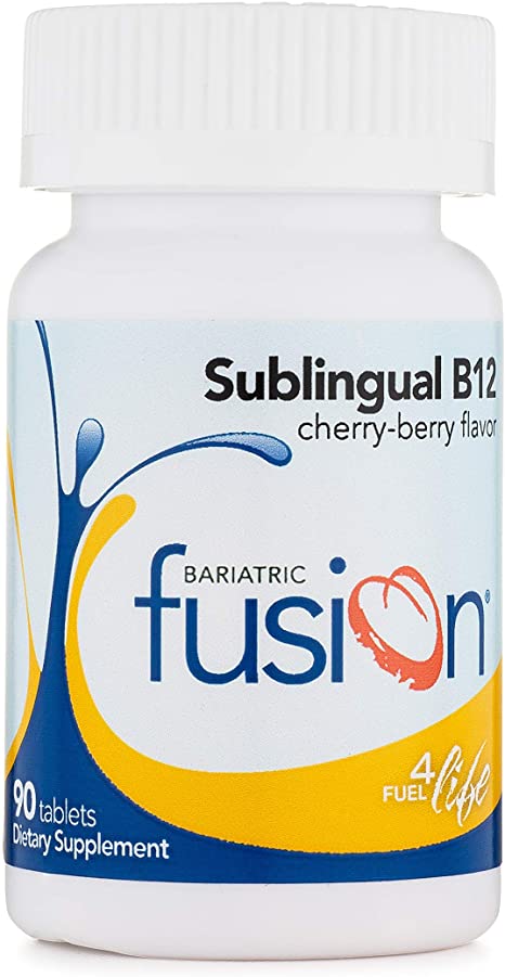 Bariatric Fusion Sublingual B12 for Bariatric Patients, Cherry Berry Flavored, 90 Fast Dissolving Tablets