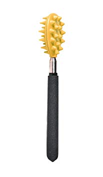 Cactus Back Scratcher On a Stick (Yellow) | 26" Sturdy Metal Retractable Back Scratcher | 2 Sides: Aggressive and Soft Spikes | Scratching Stick: Perfect for Men or Women, Great Office Gift …