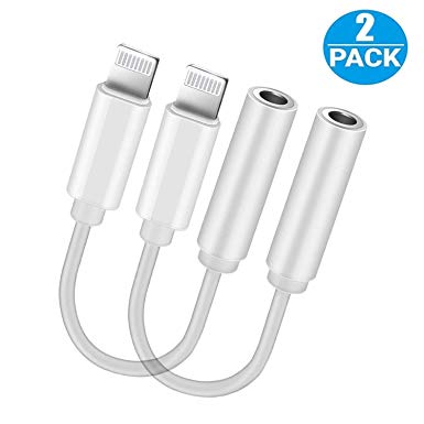 (2-Pack) JOVERS 3.5mm Headphone Jack Adapter Compatible with adapter 7&8/7&8Plus adapter X adapter Xs adapter XR Headphone Jack and More