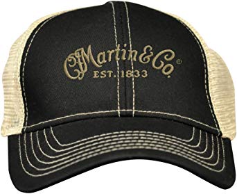 Martin Trucker Hat with Tan Mesh Black