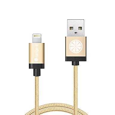 iPhone Charger, iOrange-E Apple Certified 3.3ft (1M) Braided Cable for iPhone 6 6S Plus 5S 5C 5, iPad Air, iPad 4th Gen,iPad Pro, iPad Mini 4, and iPod Nano 7th Gen, Full Golden