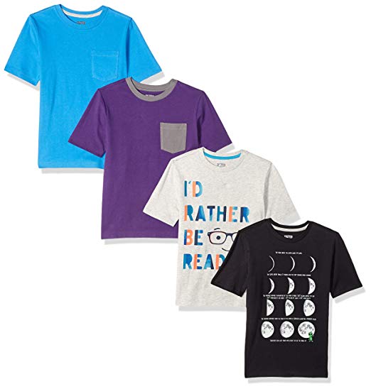 Amazon Brand - Spotted Zebra Boys' 4-Pack Short-Sleeve T-Shirts