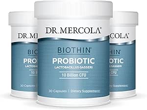 Dr. Mercola Biothin Probiotic 10 Billion CFU, 90 Servings (90 Capsules), Dietary Supplement, Supports Digestive Health, Non GMO