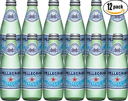 San Pellegrino Sparkling Natural Mineral Water, 8.45oz Glass Bottle (Pack of 12)