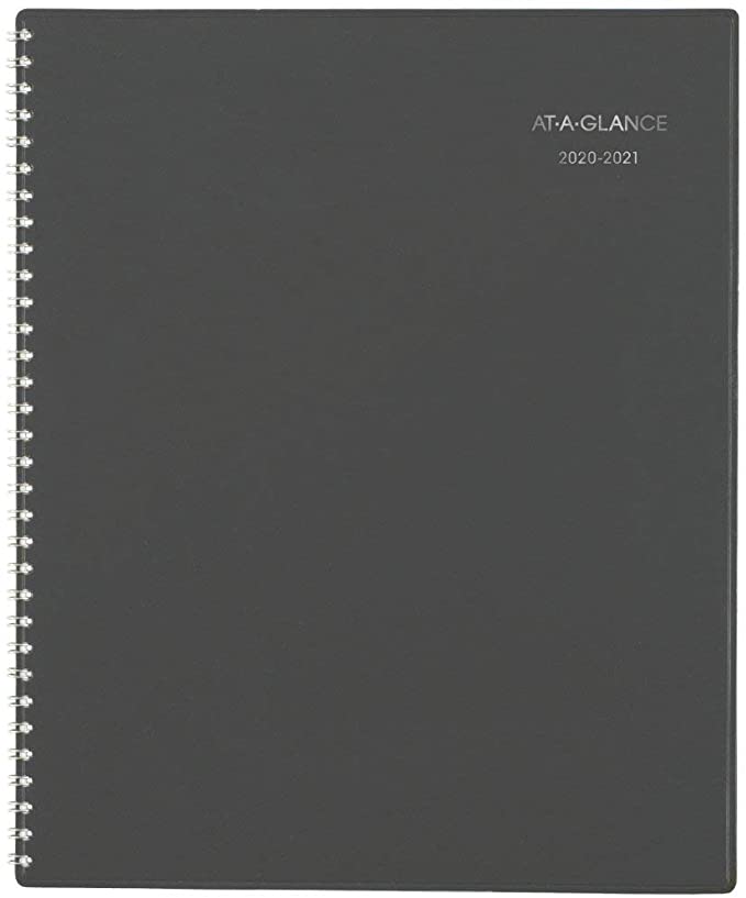 Academic Planner 2020-2021, AT-A-GLANCE Weekly & Monthly Appointment Book, 8-1/2" x 11, Large, DayMinder, Charcoal (AYC52045)