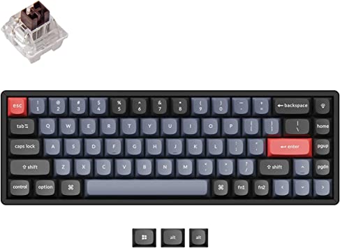 Keychron K6 Pro QMK/VIA Wireless Mechanical Keyboard, Hot-Swappable Aluminum Frame Custom Programmable Keyboard with RGB Backlit, Keychron K Pro Brown Switch for Max Windows Linux