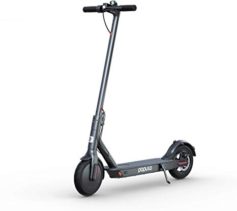 Populo Electric Scooter - 8.5” Pneumatic Tires - Up to 14.5 Miles & 15 MPH Portable Folding Commuting Scooter for Adults with Double Braking System.