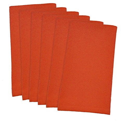 DII 100% Cotton, Machine Washable, Oversized Basic Everyday 20x 20" Napkin, Set of 6, Spice