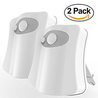 Toilet Night Light, Miatec Motion Activated Toilet Night Light, Two Modes with 8 Color Changing - Sensor LED Washroom Night Light - Fits Any Toilet, 2 Pack