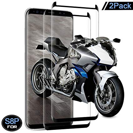 ONSON Galaxy S8 Plus Screen Protector, Tempered Glass 3D Screen Protector for Samsung Galaxy S8 Plus, 9H Hardness, Bubble Free, Anti-Fingerprint HD Screen Protector Film[2-Pack]