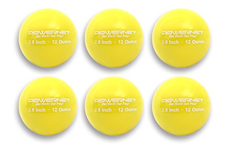 PowerNet 2.8" Weighted Hitting and Batting Training Ball (6 pack)