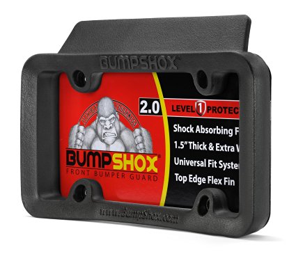 BumpShox 2.0 - Front Car Bumper Protection, Ultimate Front Bumper Guard. Front Bumper Protection License Plate Frame. Tougher Than Steel !