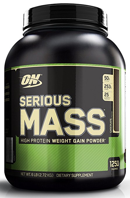 Optimum Nutrition Serious Mass Gainer Protein Powder, Chocolate, 6 Pound