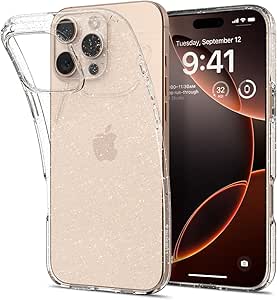 Spigen Case for iPhone 16 Pro Case, Liquid Crystal Glitter Designed for Apple iPhone 16 Pro - Crystal Quartz