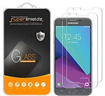 [2-Pack] Supershieldz For Samsung "Galaxy Amp Prime 2" Tempered Glass Screen Protector, Anti-Scratch, Anti-Fingerprint, Bubble Free, Lifetime Replacement Warranty