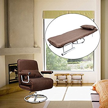 CO-Z 5 Position Folding Sleeper Chair Convertible Sofa Bed Lounge Couch