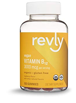 Amazon Brand – Revly Vitamin B12, 100 Gummies, 50-Day Supply, Vegan, Organic