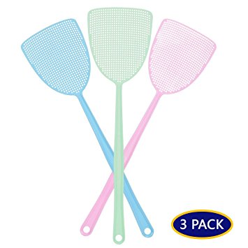 Fly Swatter, Strong Flexible Manual Swat Set Pest Control, Assorted Colors, 3 Pack – LOOKISS (3 Pack)