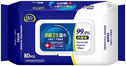 wyxhkj Antibacterial Wet Wipe,Multi Surface Cleaning, Pack of 80, Toilet Tissue Moisturizing Wipes, Non-alcoholic Clean Hand Wipe 80 wipes/pack