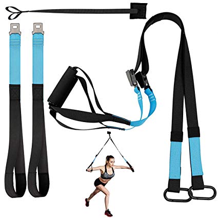 KEAFOLS Bodyweight Fitness Resistance Kit Extension Strap for Door Pull Up Bar, Powerlifting Strength Training Kit Straps Home Gym Exercise Full-Body Workout Equipment for Complete Body Core Exercise