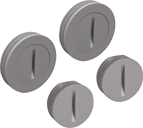BELL PCP47550GY Weatherproof Nonmetallic Closure Plug Assortment 1/2 in and Two 3/4 in, 4-Pack, White