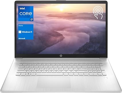 HP 2023 Latest Premium Laptop, 17.3" HD  Touchscreen, 13th Gen Intel Core i7-1355U, 32GB RAM, 2TB PCIe SSD   2TB HDD, Webcam, Backlit KB, FP Reader, Wi-Fi 6, Windows 11 Home