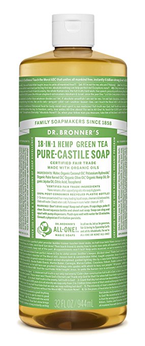 Dr Bronner's 946 ml Organic Green Tea Castile Liquid Soap