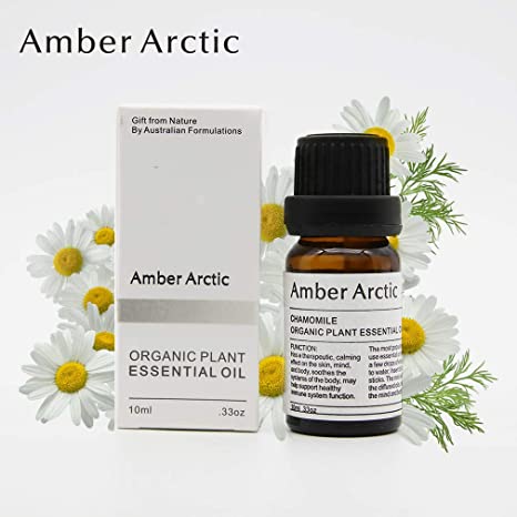 AMBER ARCTIC Roman Chamomile Essential Oil for Diffuser, 100% Pure Fresh Organic Plant Therapy Chamomile Oil 10ml/0.33oz