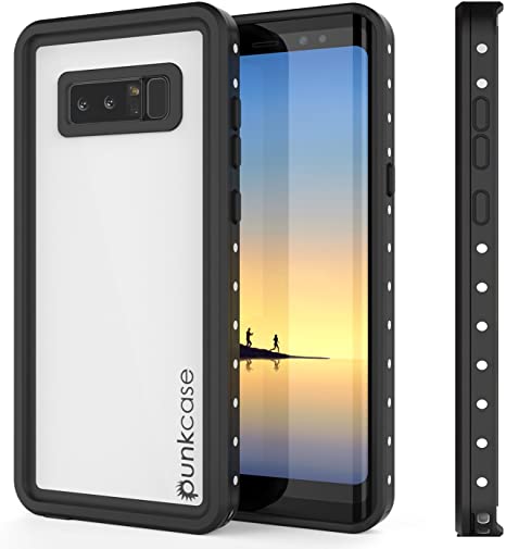 Galaxy Note 8 Waterproof Case, Punkcase [StudStar Series] [Slim Fit] [IP68 Certified] [Shockproof] [Dirtproof] [Snowproof] Armor Cover for Samsung Galaxy Note 8 [White]